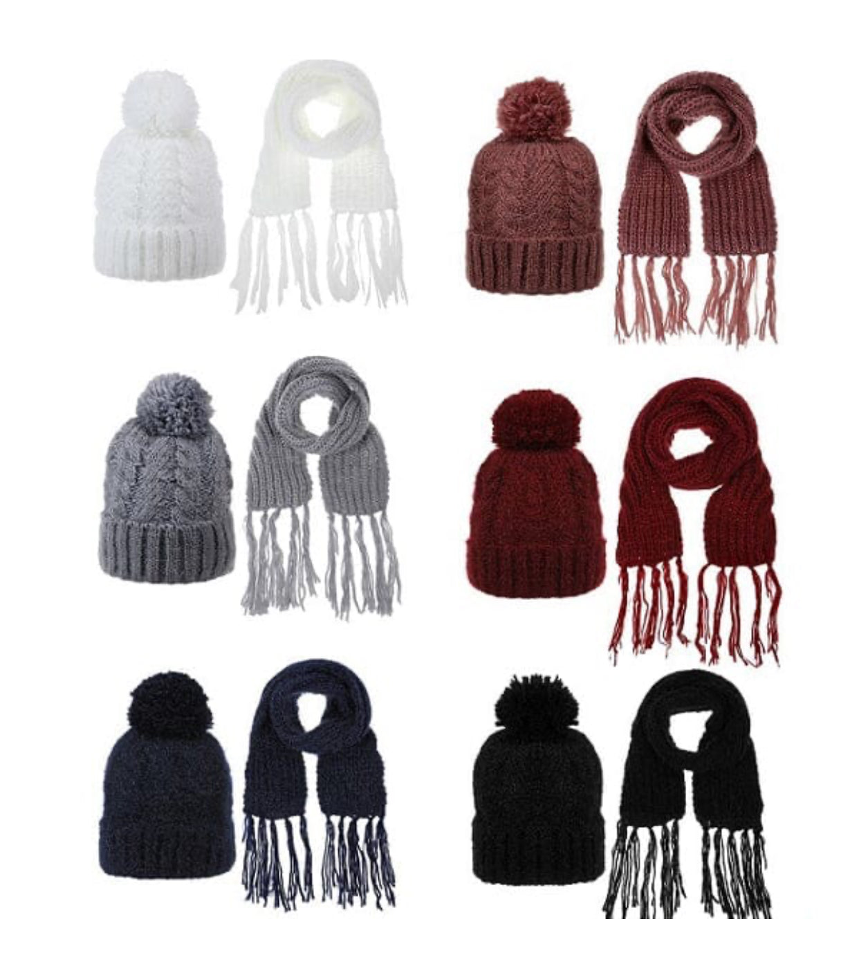 Winter Fashion Scarf and Beanie Se