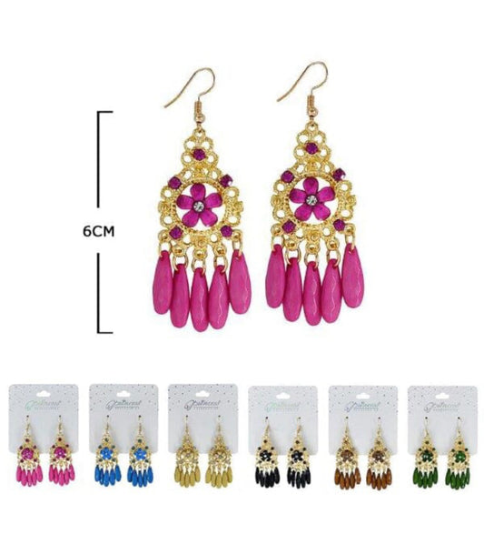 Bohemian Earrings Middle Flower