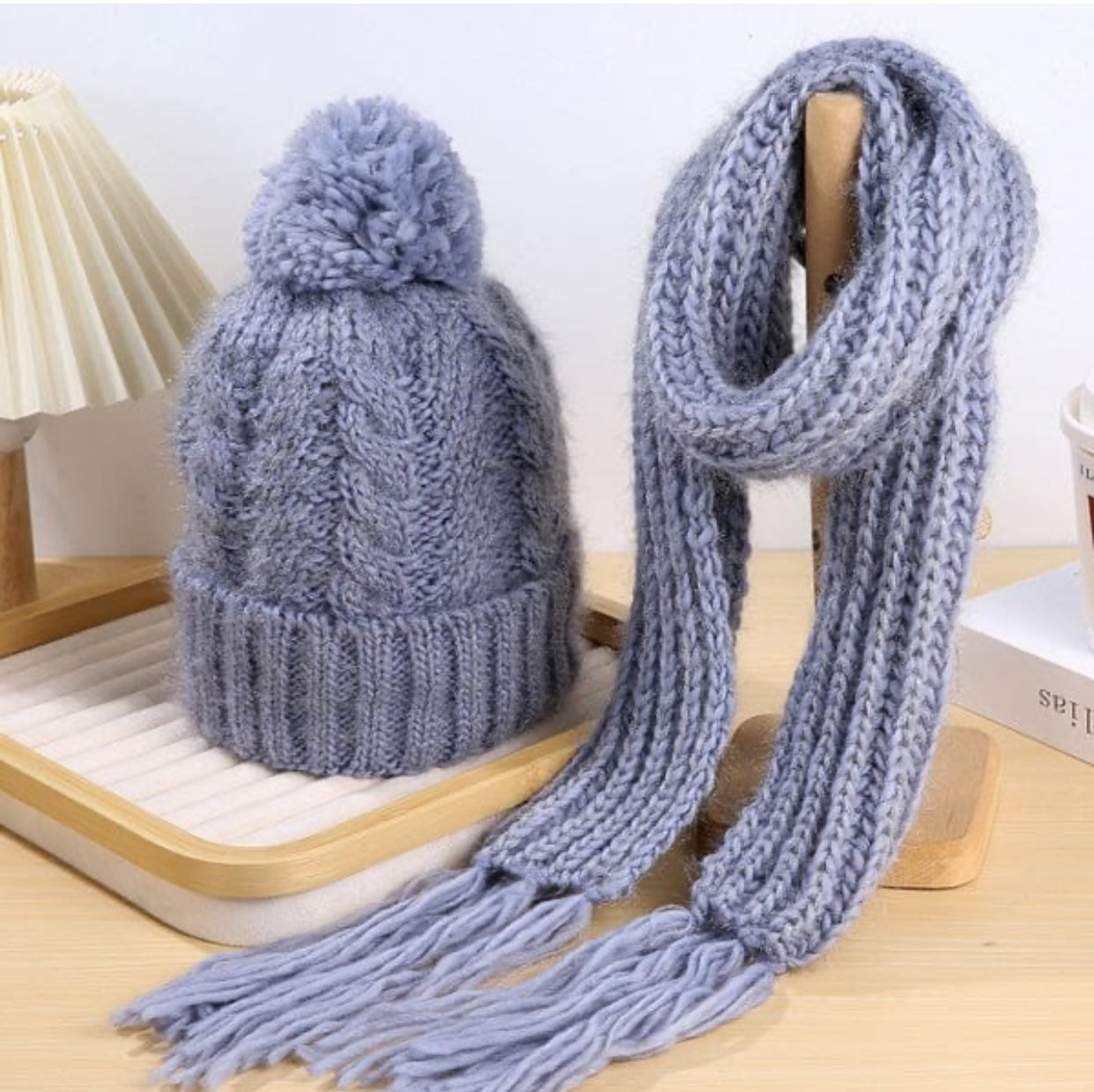 Winter Fashion Scarf and Beanie Se