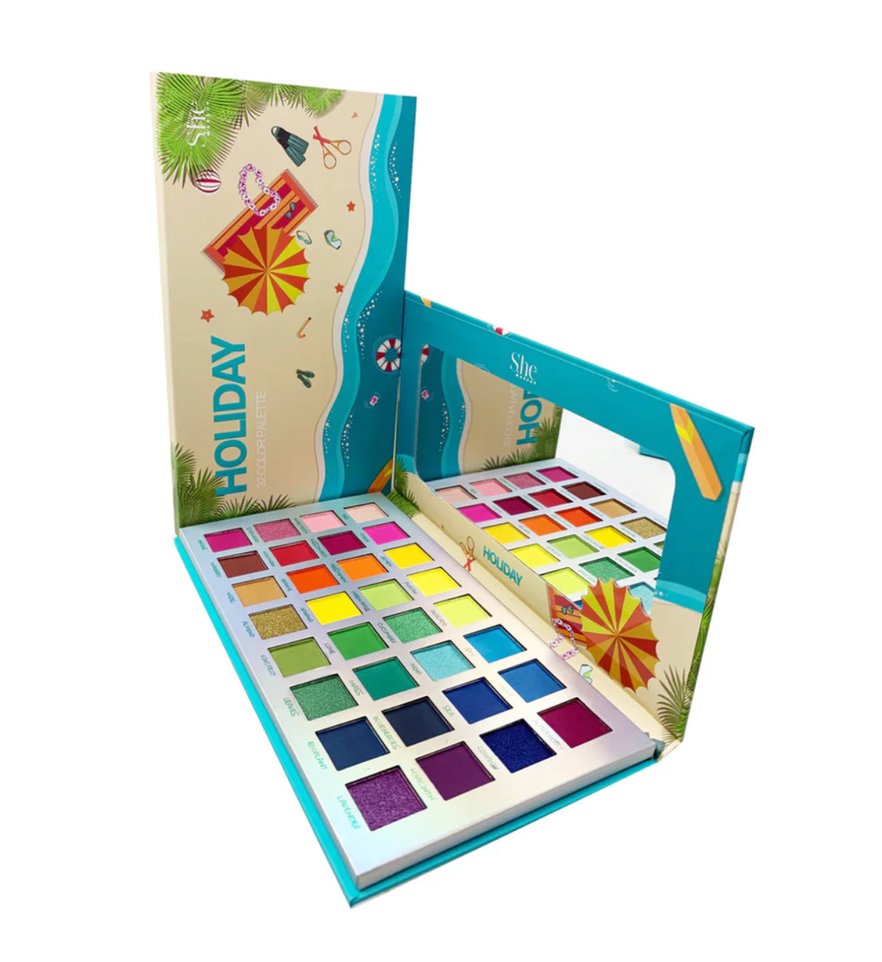 Paleta de maquillaje navideña