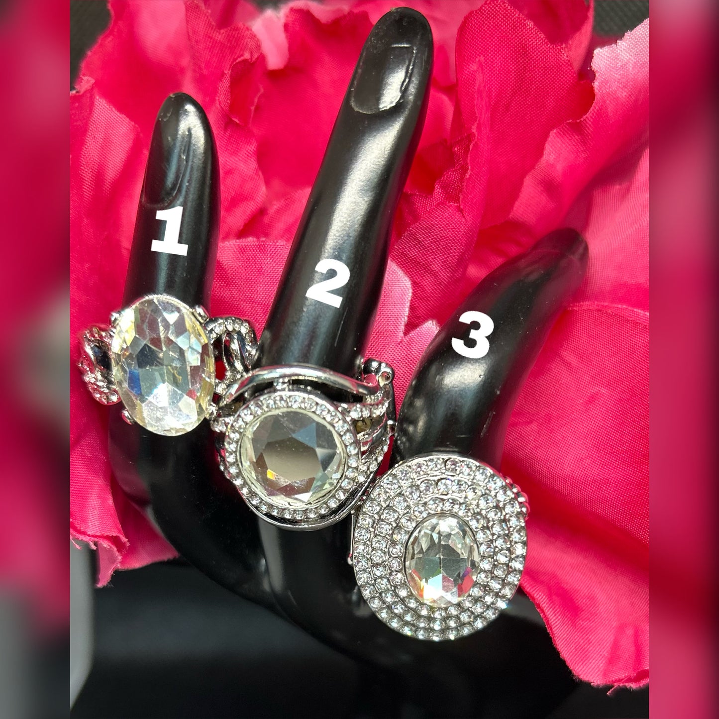 Rhinestones/Pearls Rings